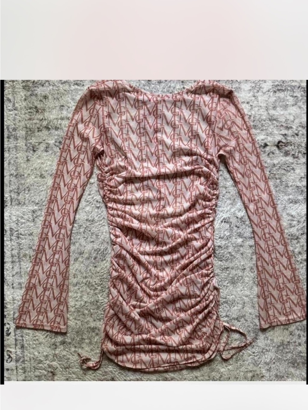 Missguided Dusty Rose Ruched Mesh swimsuit cover up mini dress